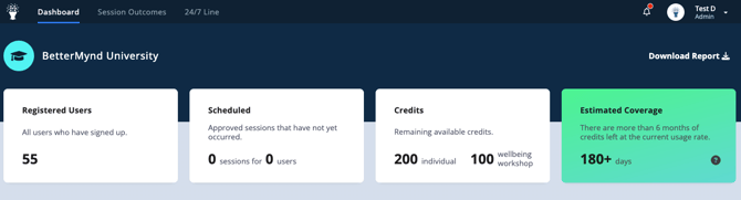 BetterMynd dashboard